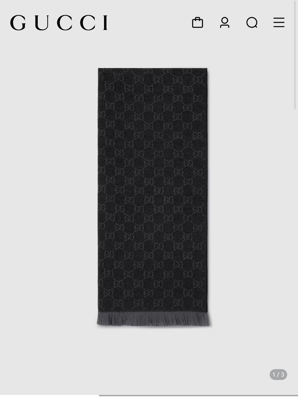 GG wool scarf